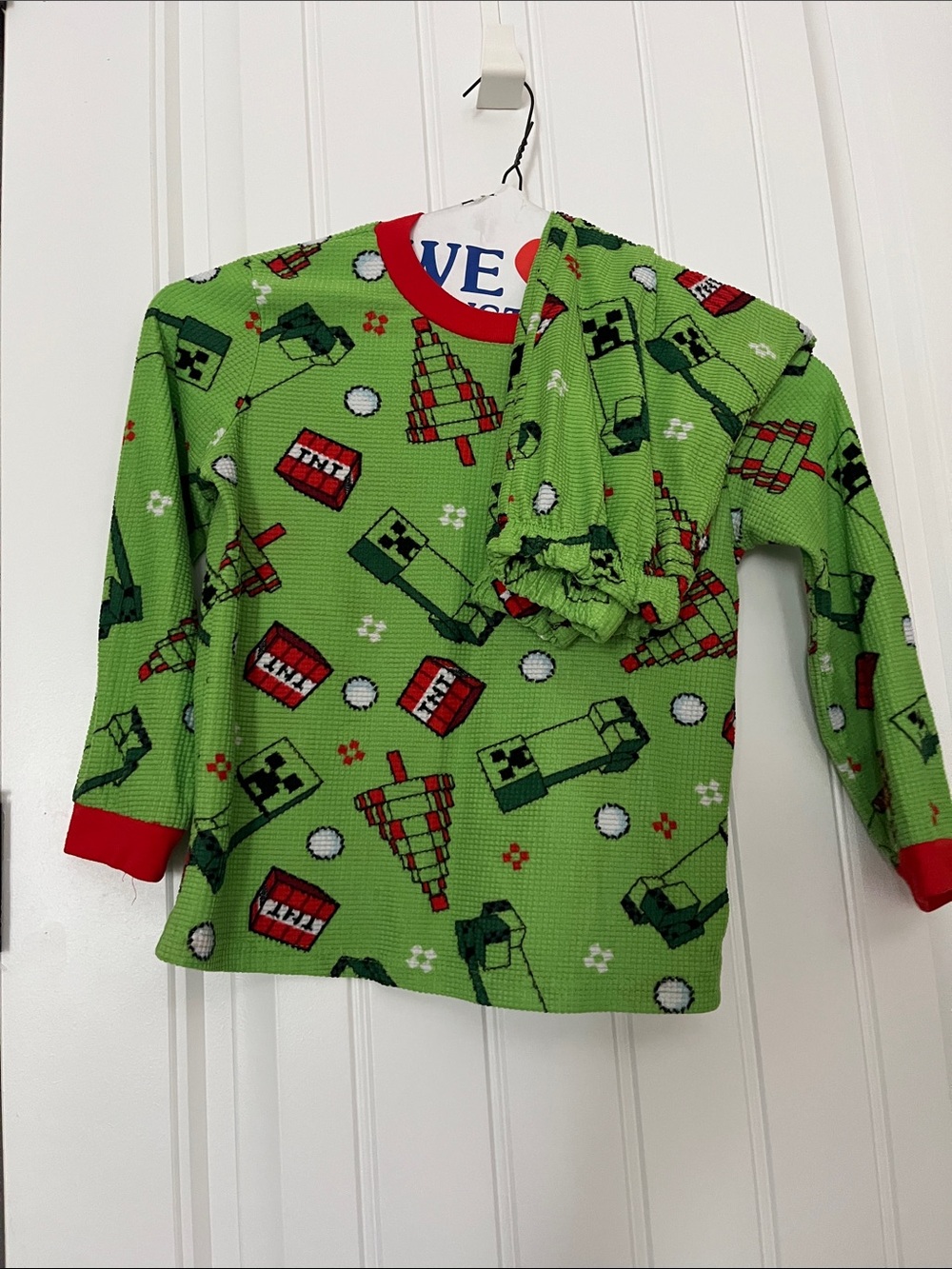 Minecraft Christmas pajamas, size 8